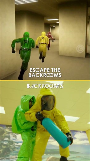 Escape the Backrooms game vs. Backrooms the movie