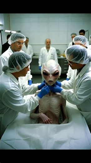 “Alien Examined in a Secret Science Lab 😳👽”