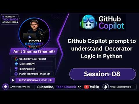 Github Copilot prompt to understand Decorator Logic in Python | github copilot tutorial (Ep-08)