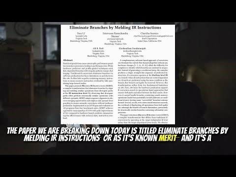 Eliminate Branches by Melding IR Instructions (Dec 2025)