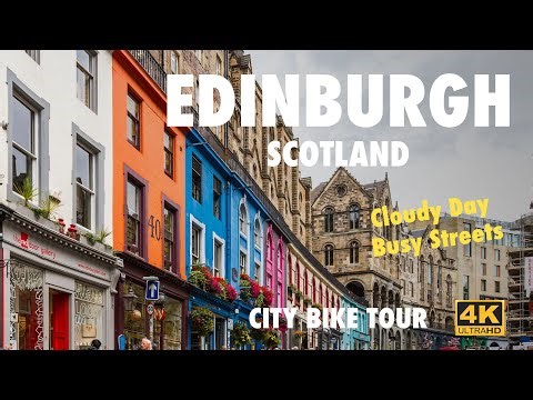 Cloudy Day, Busy Streets: Relaxing 4K Ride in EDINBURGH 🏴󠁧󠁢󠁳󠁣󠁴󠁿 | ASMR Cycling Tour