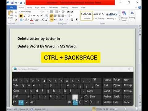 Erase Letters & Words Fast Using Backspace Key