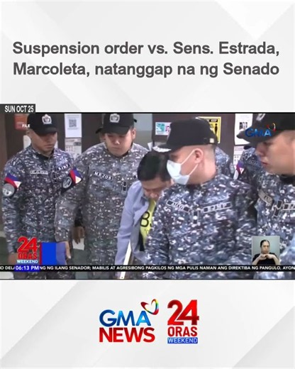 Suspension order vs. Sens. Estrada, Marcoleta, natanggap na ng Senado | 24 Oras Weekend