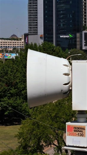 Federal Signal 2001 Tornado Siren Test in Downtown Dallas