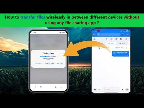 How to transfer files wirelessly in between different devices without using any file sharing app ?