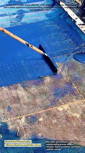 Manual Roof Waterproofing | Bitumen Membrane Application Process
