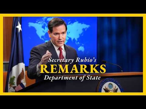 Secretary Rubio delivers remarks to the press