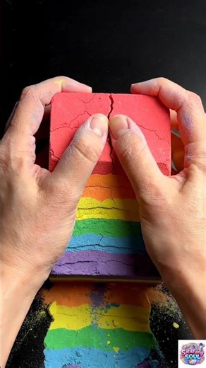 Wait for the rainbow explosion🌈😱 #chalkasmr #chalkcrushing