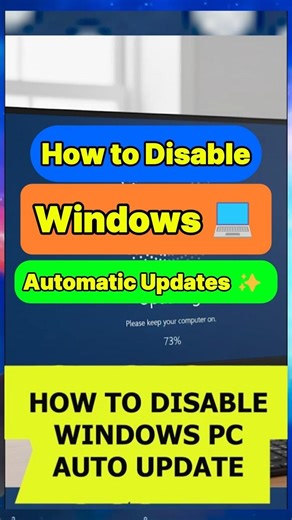 How to disable windows pc automatic update #windows11 #pctips ##pcsolutions #techtips