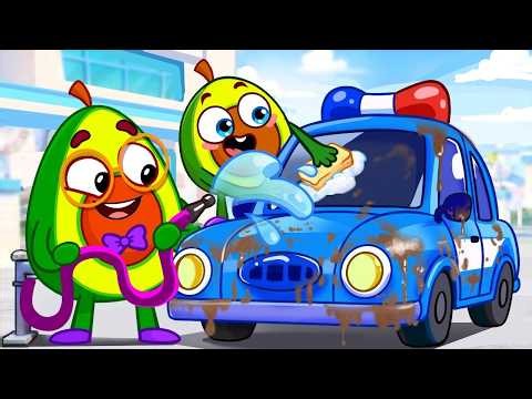 Let's Wash the Detective Car 🚗 Baby Car Goes Vroom Vroom Vroom | Easy Nursery Rhymes | Best Cartoon