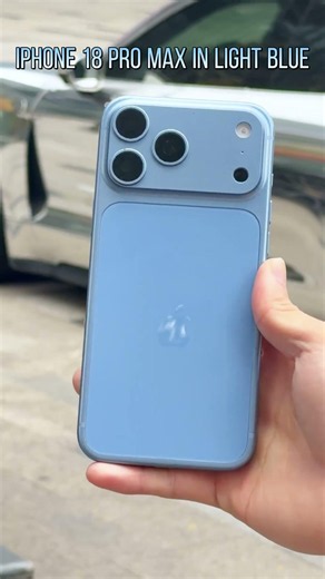 iPhone 18 Pro Max in Light Blue - Hands ON! 💙💦 #iphone18pro