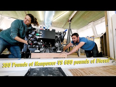 One Diesel Engine, One VERY Tight Space!! (MJ Sailing - Episode 371)
