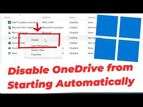How to Disable OneDrive from Starting Automatically in Windows 11