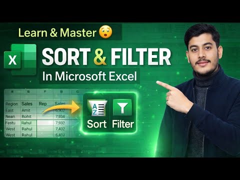 Title: Sort & Filter in Excel Explained | Easy Method for Beginners ⚡ | Excel Tutorial
