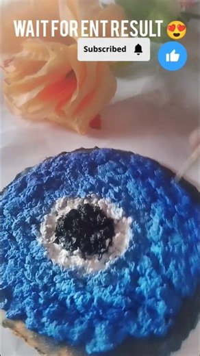 DIY Evil Eye Mixture Art 🧿 | Best Out of Waste | Easy Texture Art #Shorts #mycraft #craftee #crafter