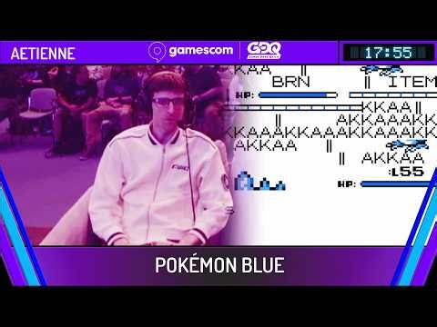 Pokémon Blue by AEtienne in 17:55 - gamescom GDQ 2026