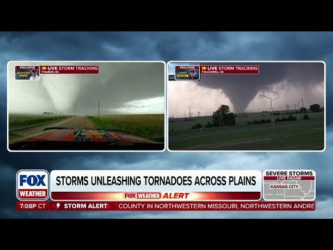 SEVERE WEATHER HQ🌪️: FOX Weather Storm Trackers Intercept Two Tornadoes at Once