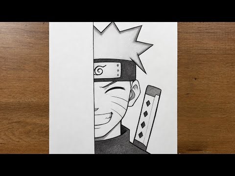 How to Draw Naruto Half Face 🔥 | Easy Anime Drawing Tutorial