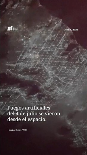 NASA muestra cómo se vieron desde el espacio los fuegos artificiales del 250 aniversario de USA