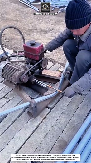 Pipe Bending Tool Innovation Using Compact Motorized Rolling System #innovation