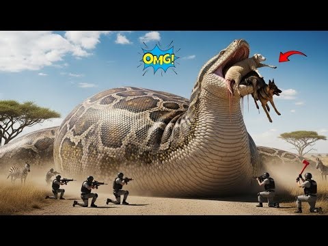 Heroic Rescue Team Saves German and Sheep From Gaint Python 