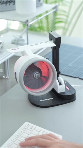 Spinning Turbine With Red Light! This Desktop Engine Is More Than Decor#turbofan #tech