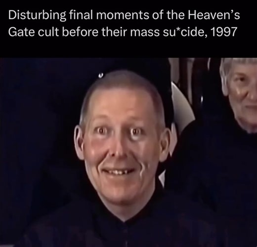 History in Detail on Instagram: "The mass suicide of Heaven’s Gate in March 1997 stands as one of the most chilling episodes in modern cult history, blending apocalyptic beliefs, UFO lore, and meticulous planning. Founded in 1974 by Marshall Applewhite (known as “Do”) and his partner Bonnie Nettles (“Ti”), the group evolved from a mix of Christian eschatology, New Age spirituality, and science fiction. They viewed human bodies as mere “containers” or “vehicles” for immortal souls, and they belie