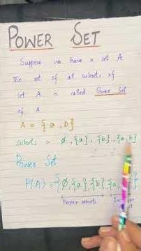 Power Set Explained in 60 Seconds | Definition & Easy Example | Set Theory | Infinity Math