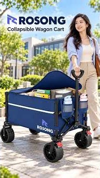 ROSONG 120L Collapsible Wagon Cart | Foldable Utility Wagon
