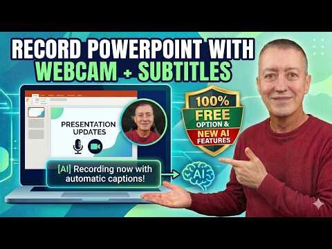 Record PowerPoint Slides + Webcam +Subtitles : ScreenPal with AI