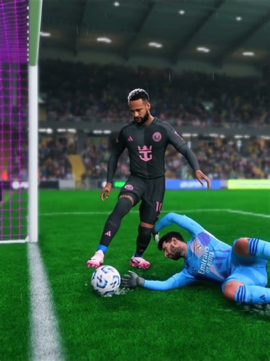 😱🪄⚽🏆 NEYMAR JR SKILLS FREESTYLE VS GOALKEEPER LIONEL MESSI IN FC25 #song #shorts