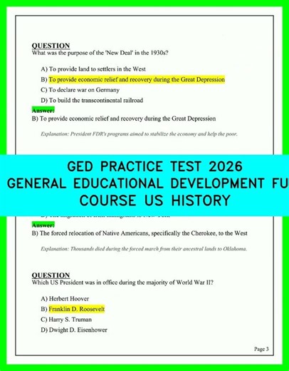 GED Social Studies Practice Test 2026 Pass The US History Section In One Full Video Course