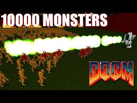 Cyber Romero vs 10000 Golems & Nitrogolems | Cinematic Massive Battle | Epic Doom Monster Infighting