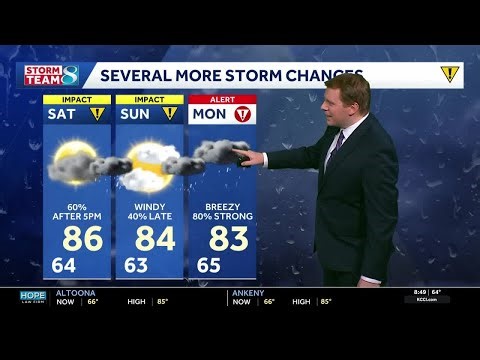 Iowa weather: More storms Saturday evening, severe chances through Monday