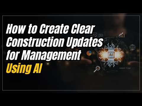 Create Clear Construction Updates for Management Using AI (Step-by-Step Guide for Project Managers)