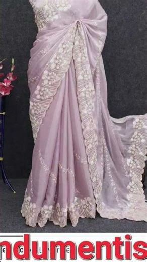 Flipkart finds ✨🌈💯*Indumentis*💖🔥💞embroidered bollywood pure silk organza saree#shorts#viral#trending