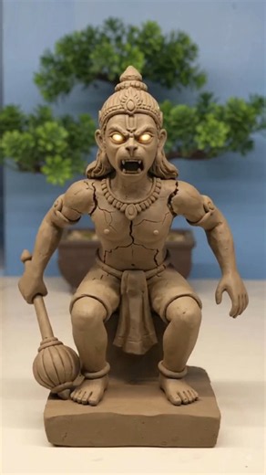 DIY Lord Hanuman Clay Statue Making | Beautiful Clay Sculpting Tutorial & Art#shorts #viral #art