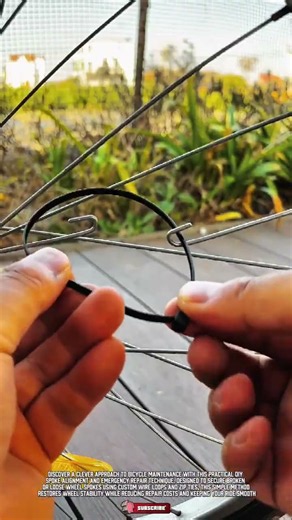 Smart Bicycle Spoke Repair Hack Using Cable Tie to Prevent Wheel Lockup