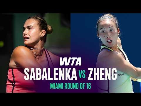 Aryna Sabalenka vs. Qinwen Zheng | 2026 Miami Open Round of 16 | WTA Match Highlights