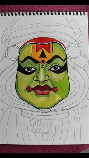Kathakali Drawing l how to Kathakali drawing #tending #shorts #kathakaliartist #viral #karma