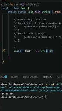 2D Array Explained with Example | #Java #Shorts #Java #JavaProgramming #2DArray #ArraysInJava