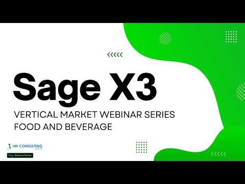 Sage X3 ERP for Food & Beverage | Real-Time Analytics, Compliance & Scalable Manufacturing