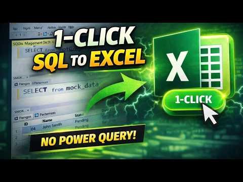Live SQL Data in Excel | VBA Without Power Query