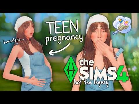 my PREGNANT TEEN ran away from home🏚️ | Sims 4 Hot Tea Legacy Challenge