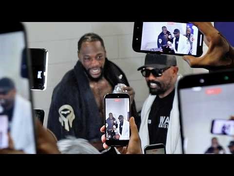 RESPECT! Derek Chisora HANDS OUT BURGERS to Deontay Wilder after SLUGFEST