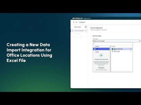 Creating a New Data Import Integration Using an Excel File