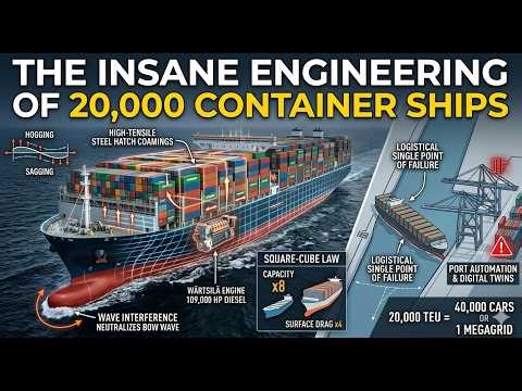 The Insane Engineering of 20,000 Container Ships