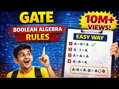Boolean Algebra Rules Made Easy 🔥 Digital Electronics | GATE Important Topic(‪@Gatelearnings‬ )