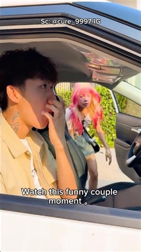 Funny Car Moment 😂 Girl Hits Head & Boy Tries Not to Laugh | Funny Couple Prank