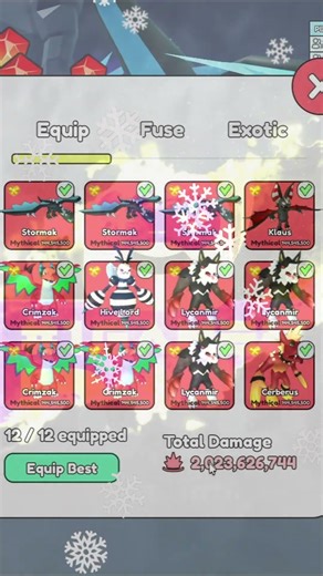 Full Shiny Mythical Squad - 2 BILLION Damage #petsimulator99 #roblox